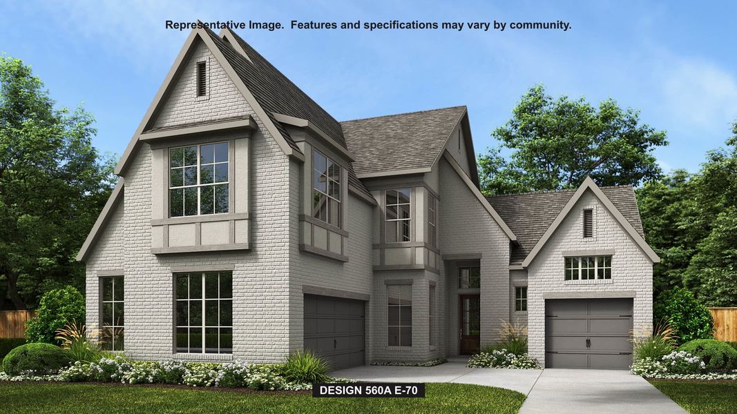 Representative exterior photo of a completed home built from the 560A by Britton Homes in Mustang Lakes 60', Celina, TX (Image 5).