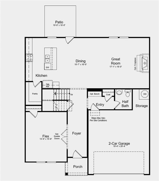 2D floor plan layout of this home in Falls Creek, Flowery Branch, GA (Image 4). 2D floor plan layout of this home in Falls Creek, Flowery Branch, GA (Image 4).