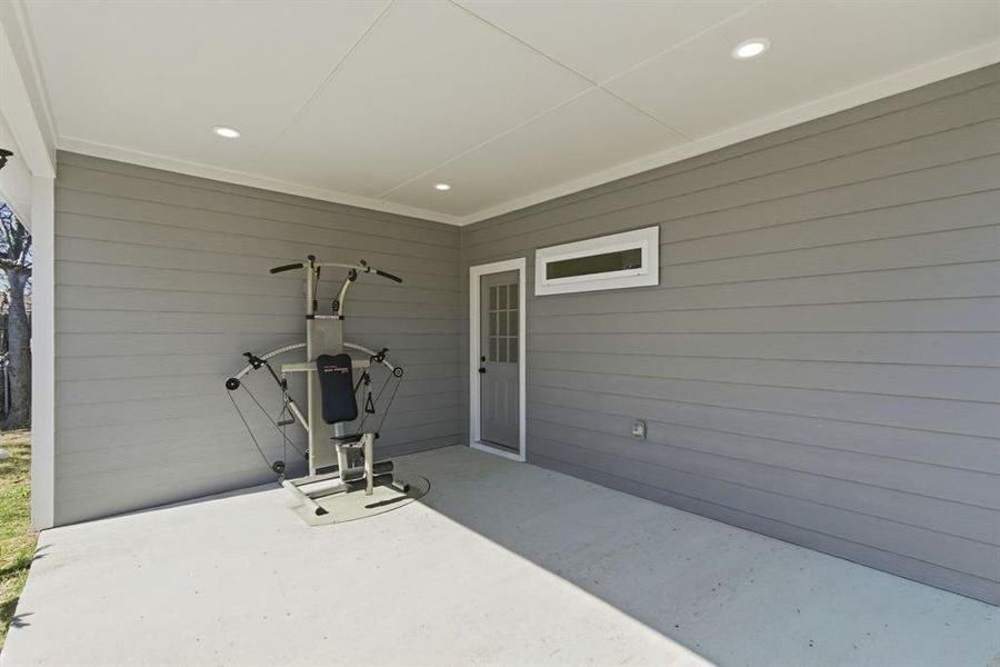 Exterior details and patio area of a home in , Fort Worth (Image 27).
