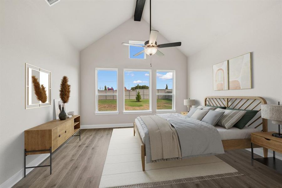 Furnished interior view inside a new home in Pecan Square - Estates, Northlake (Image 5). Furnished interior view inside a new home in Pecan Square - Estates, Northlake (Image 5).