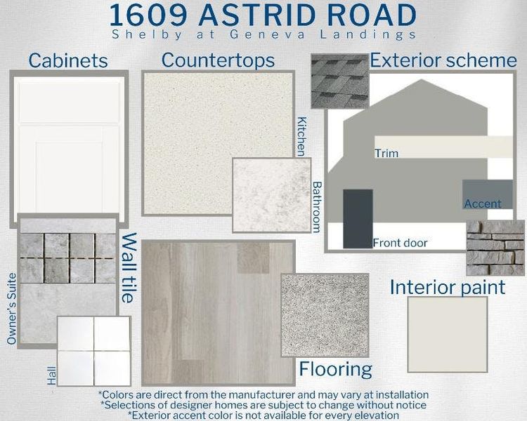 Shelby - Color Selections Shelby - Color Selections