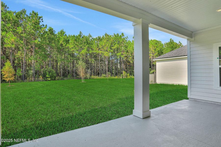 Exterior details and patio area of a home in Silver Landing at SilverLeaf, St. Augustine (Image 23). Exterior details and patio area of a home in Silver Landing at SilverLeaf, St. Augustine (Image 23).