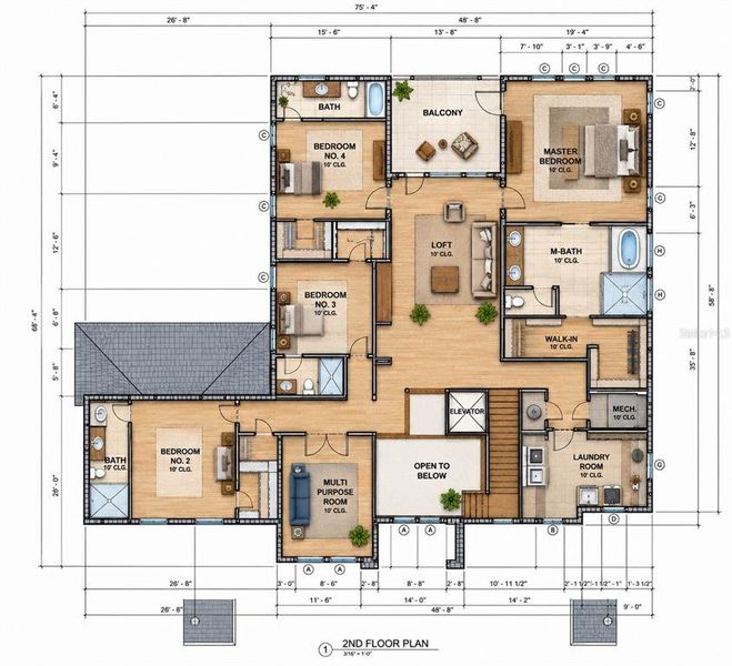 2D floor plan layout of this home in , Tampa, FL (Image 5).