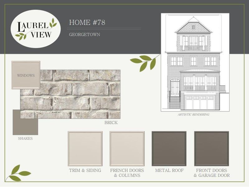 Sample of building materials used in homes in Laurel View, Suwanee (Image 38).