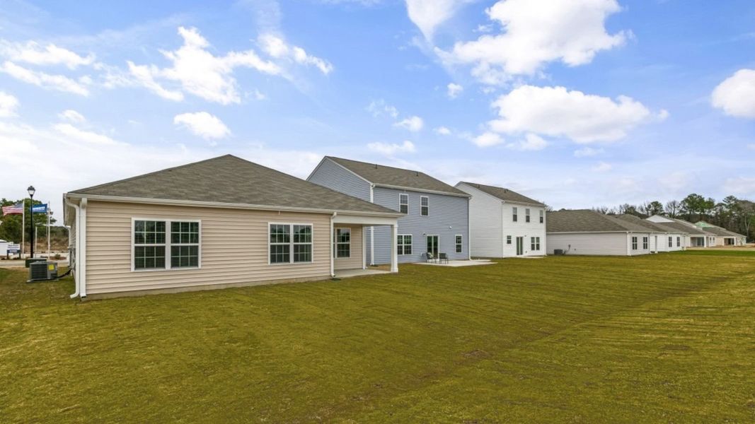 Exterior details and patio area of a home in Bynum Farms, Farmville (Image 3).