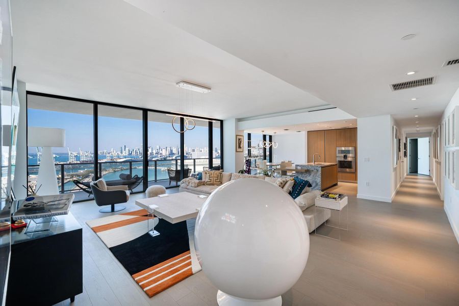 Furnished interior view inside a new home in , Miami Beach (Image 7).
