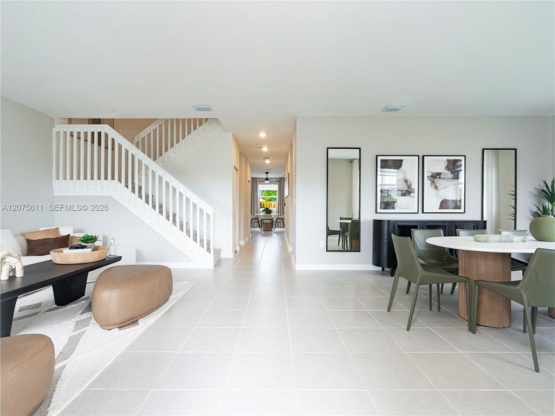 Furnished interior view inside a new home in Wildwood Groves, Miami (Image 18).