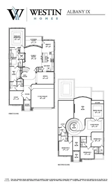 2D floor plan layout of this home in Nolina - 50', Georgetown, TX (Image 4).