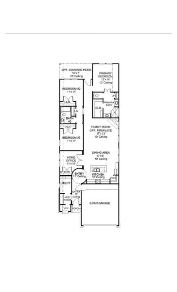 2D floor plan layout of this home in Wildtree 40', Montgomery, TX (Image 2). 2D floor plan layout of this home in Wildtree 40', Montgomery, TX (Image 2).