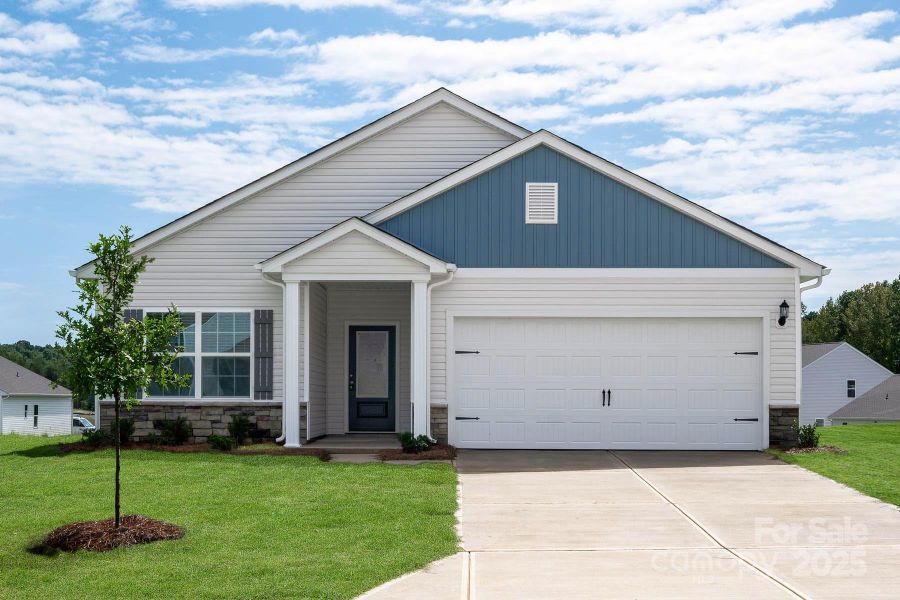 Front exterior of a new home in Stagecoach Station, Gastonia, NC, highlighting curb appeal (Image 1). Front exterior of a new home in Stagecoach Station, Gastonia, NC, highlighting curb appeal (Image 1).