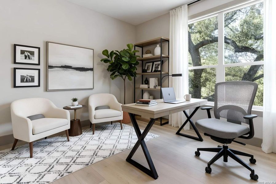 Furnished interior view inside a new home in , Fischer (Image 16).