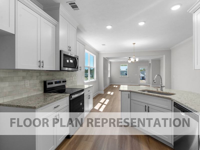 Kitchen View 1 | 1714 Plan by Ivey Homes