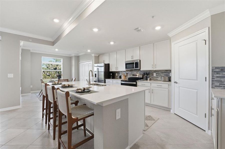 Furnished interior view inside a new home in , Venice (Image 26). Furnished interior view inside a new home in , Venice (Image 26).