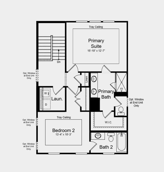 2D floor plan layout of this home in Somerset at Veterans Memorial, Mableton, GA (Image 3).