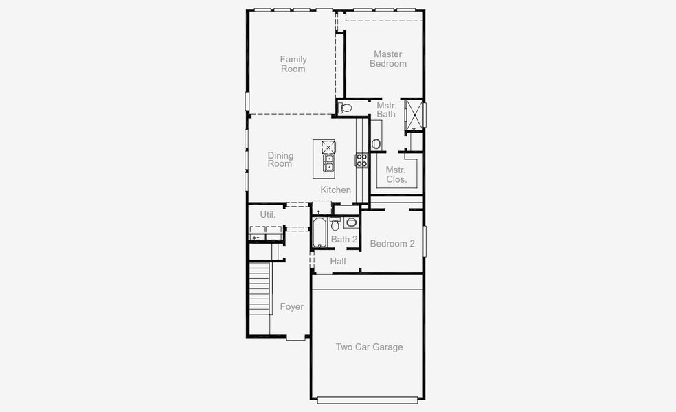 2D floor plan layout of this home in Davis Ranch, San Antonio, TX (Image 3).
