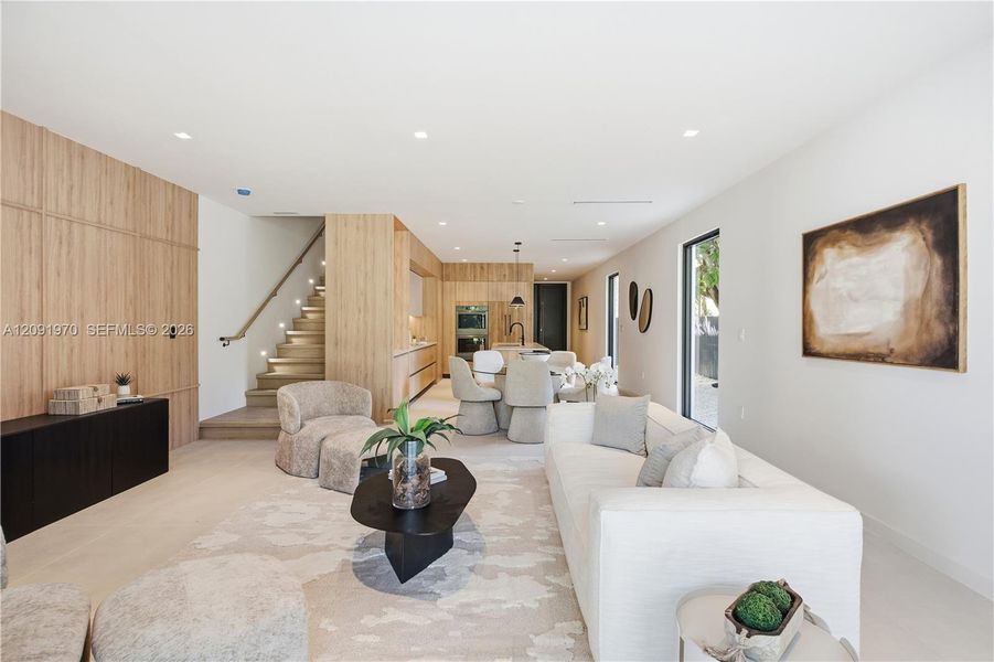 Furnished interior view inside a new home in , Miami (Image 8).