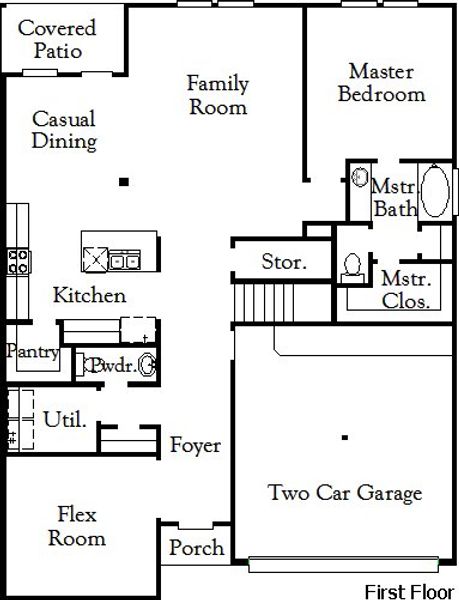 2D floor plan layout for the Martin by Coventry Homes in Riverbend at Double Eagle, Cedar Creek, TX (Image 4). 2D floor plan layout for the Martin by Coventry Homes in Riverbend at Double Eagle, Cedar Creek, TX (Image 4).