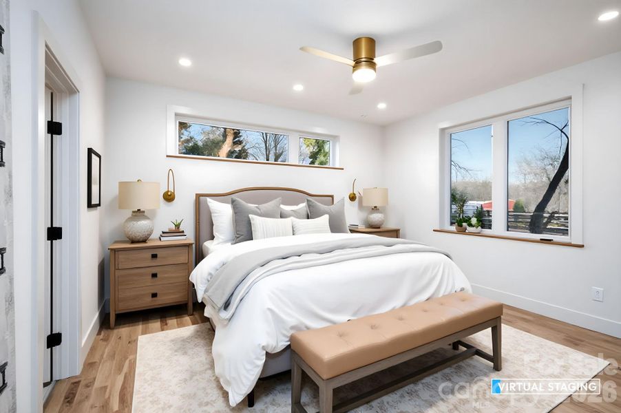 Lux Primary Suite On Main with Clerestory Window (Virtually Staged)