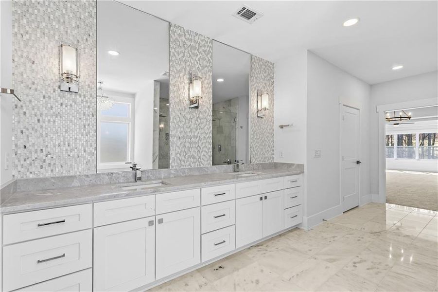 Furnished interior view inside a new home in , Alpharetta (Image 65).