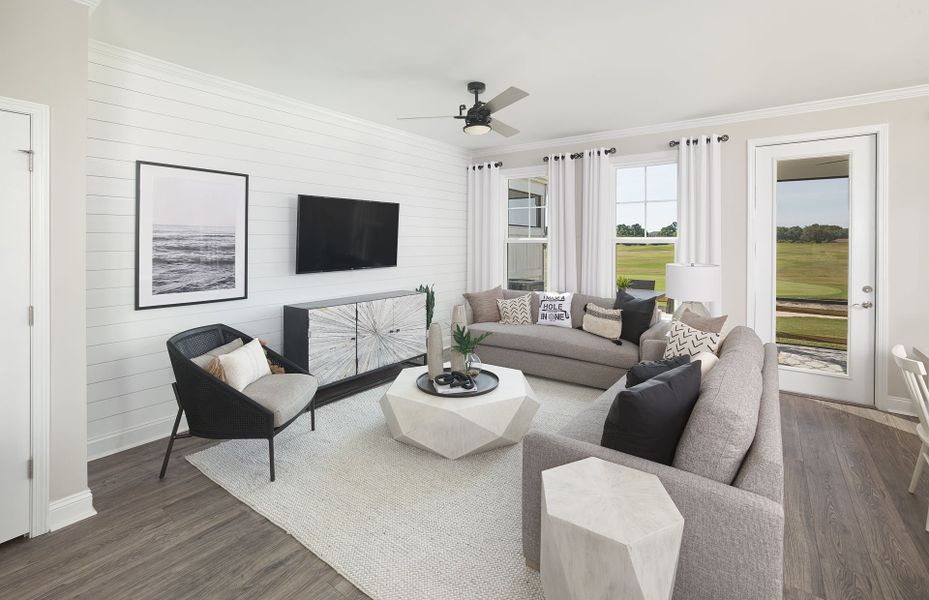 Representative furnished interior of a home built from the Byrnes 3 Story by Pulte Homes in Long Savanna, Charleston (Image 8).