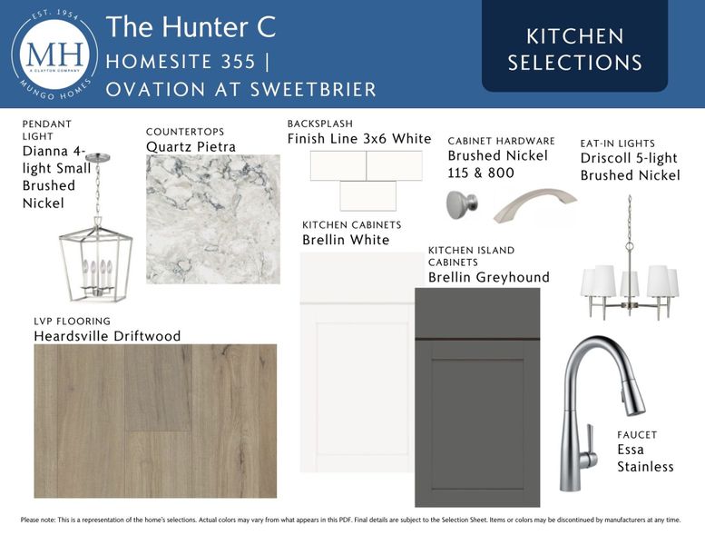 Sample of building materials used in homes in Ovation at Sweetbrier, Durham (Image 6). Sample of building materials used in homes in Ovation at Sweetbrier, Durham (Image 6).
