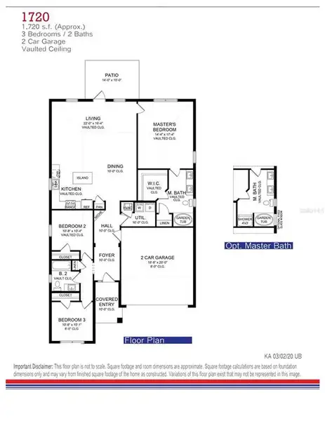 2D floor plan layout of this home in Ocala Crossings South, Ocala, FL (Image 3). 2D floor plan layout of this home in Ocala Crossings South, Ocala, FL (Image 3).