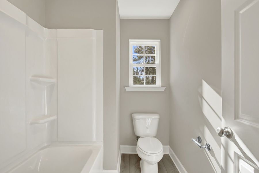 Hudson Plan Guest Bath | Private Tub and Toilet Room