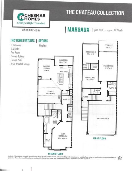 2D floor plan layout of this home in Bridgeland, Cypress, TX (Image 5).