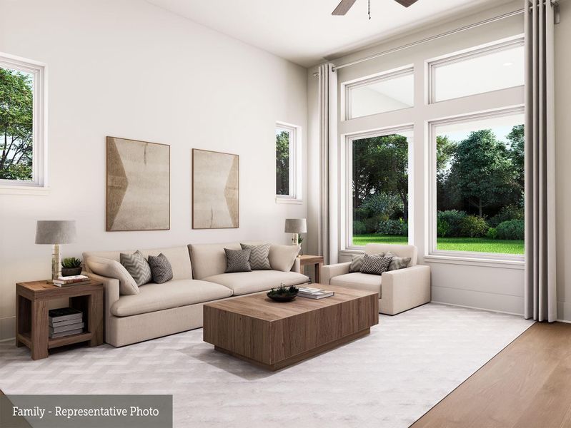 Furnished interior view inside a new home in Colton 45' Homesites, Todd Mission (Image 10).