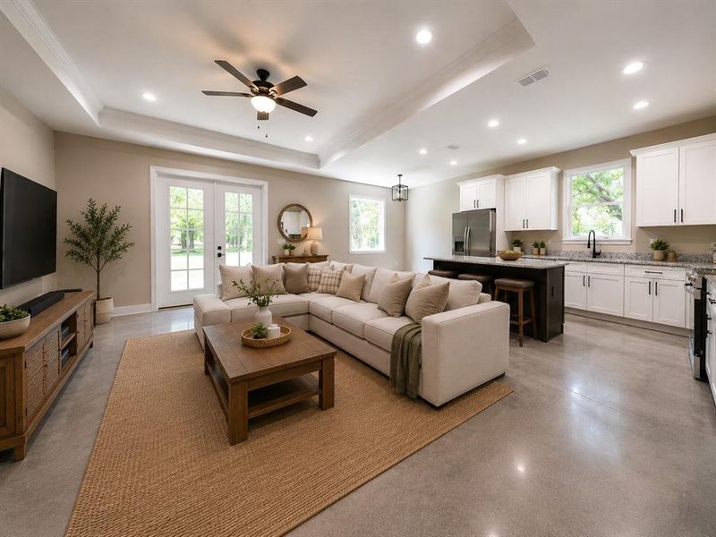 Furnished interior view inside a new home in , Eagle Lake (Image 9). Furnished interior view inside a new home in , Eagle Lake (Image 9).