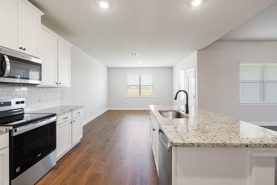 Furnished interior view inside a new home in Canyon Ranch, Jarrell (Image 3).