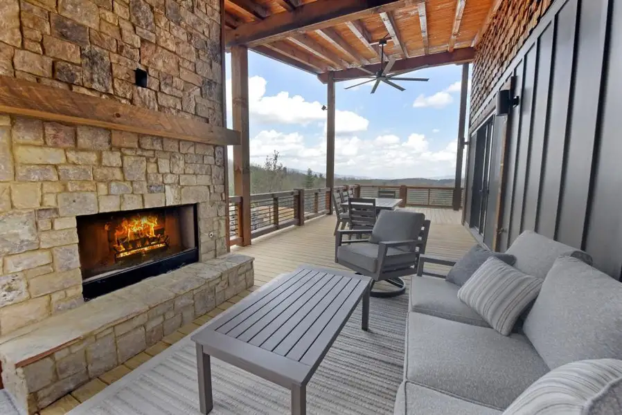 Exterior details and patio area of a home in , Blue Ridge (Image 2). Exterior details and patio area of a home in , Blue Ridge (Image 2).