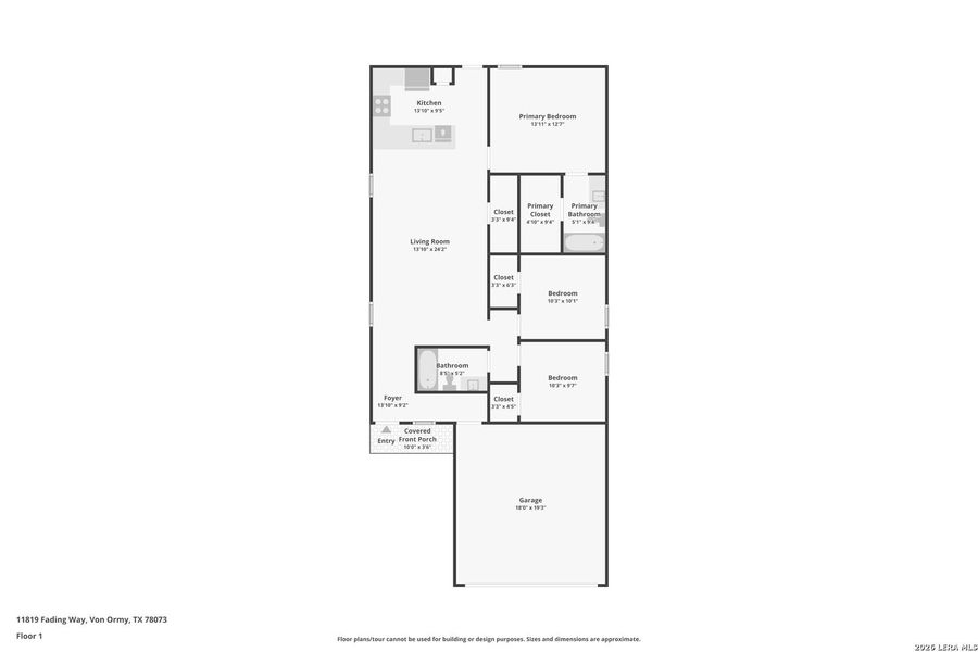 2D floor plan layout of this home in Valle Sol, Von Ormy, TX (Image 5).