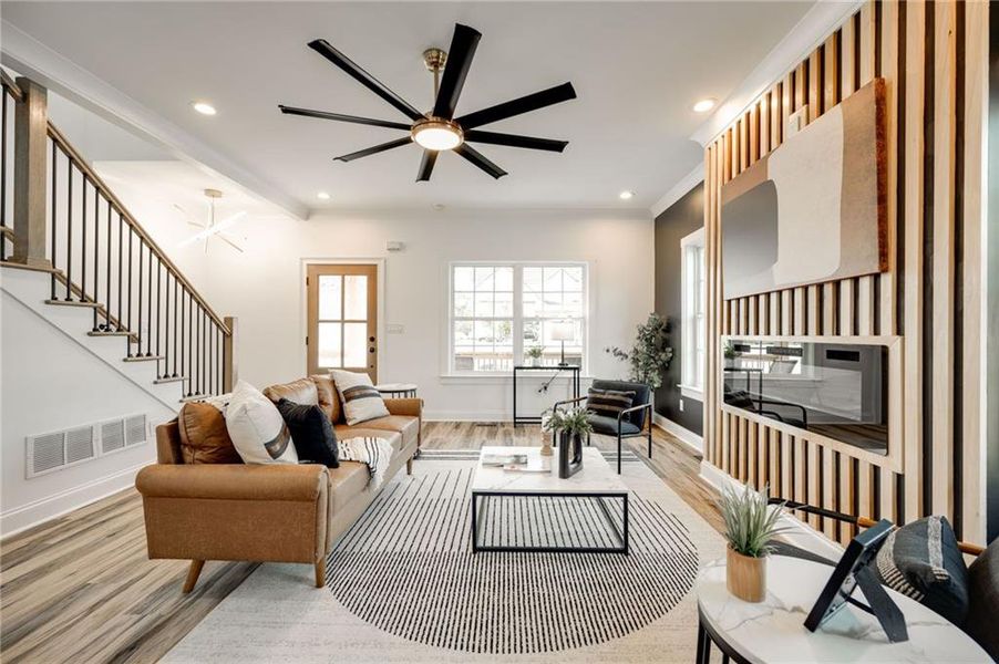 Furnished interior view inside a new home in , Rossville (Image 10).