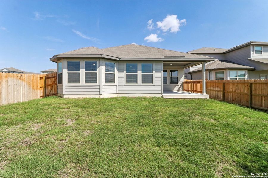 Exterior details and patio area of a home in Legendary Trails - Premier Series, Cibolo (Image 19). Exterior details and patio area of a home in Legendary Trails - Premier Series, Cibolo (Image 19).