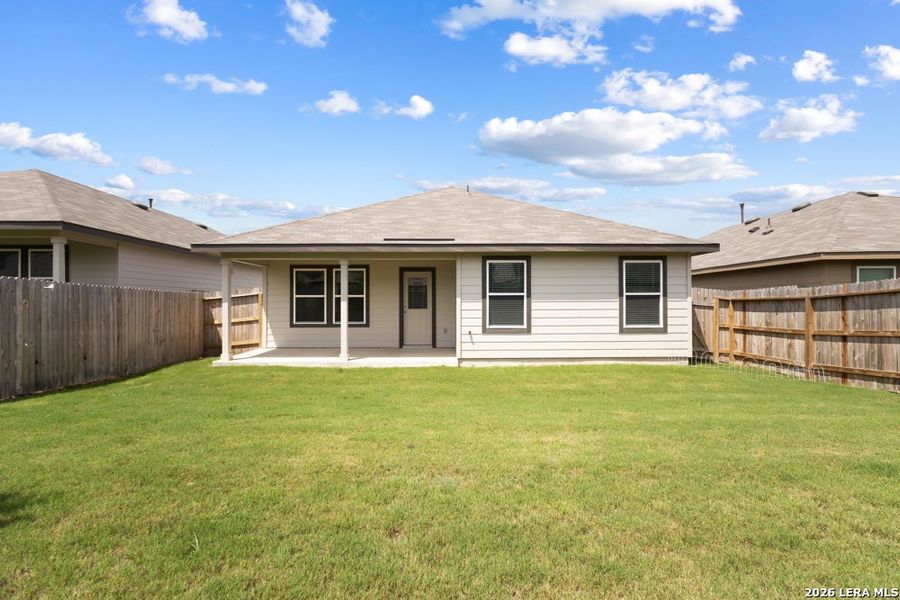 Exterior details and patio area of a home in Brookstone Creek, San Antonio (Image 22).