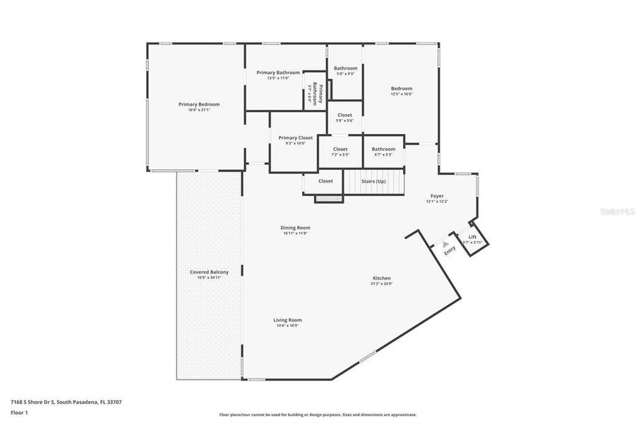 2D floor plan layout of this home in , St. Petersburg, FL (Image 40).