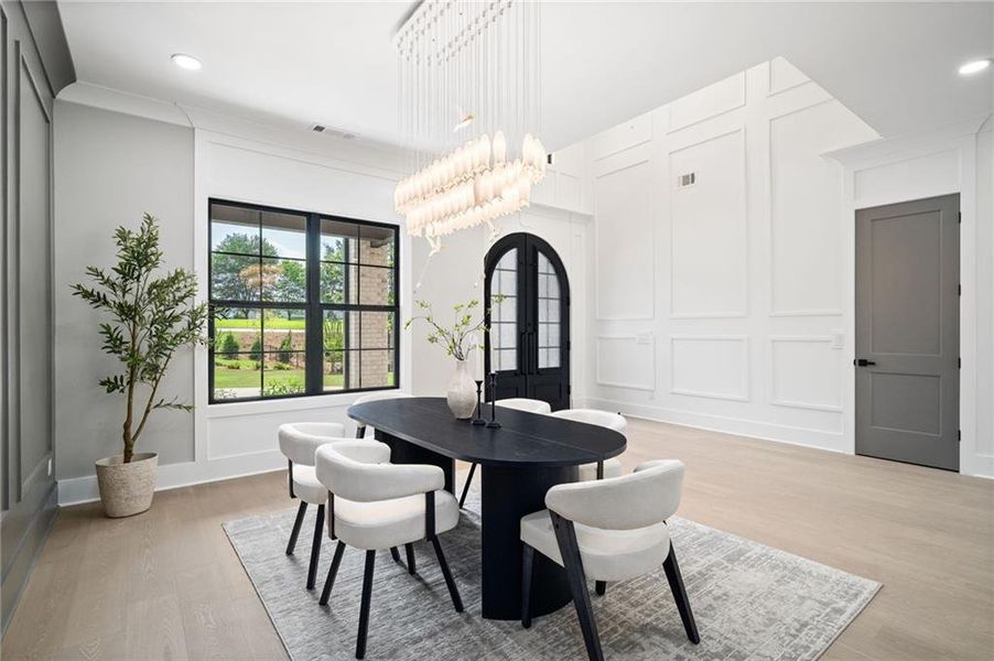 Furnished interior view inside a new home in , Suwanee (Image 61).