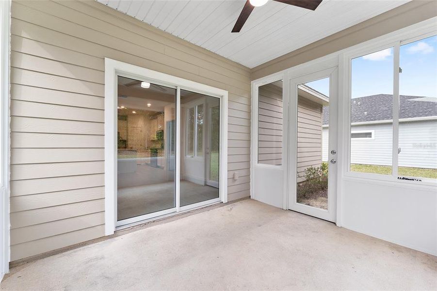 Exterior details and patio area of a home in Liberty Village: Liberty Village - Phase One, Ocala (Image 3).
