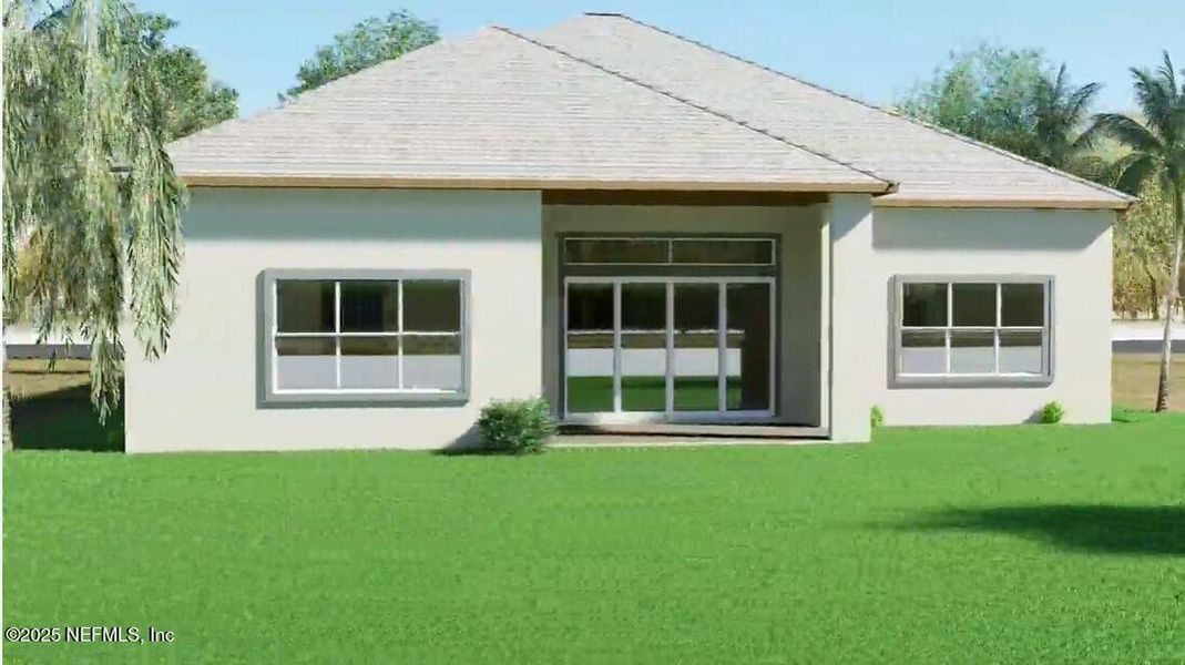 Exterior details and patio area of a home in , Palm Coast (Image 3). Exterior details and patio area of a home in , Palm Coast (Image 3).