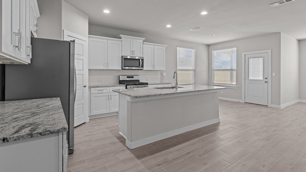 Representative furnished interior of a home built from the REDROCK by D.R. Horton in Northwest Passage, Midland (Image 4). Representative furnished interior of a home built from the REDROCK by D.R. Horton in Northwest Passage, Midland (Image 4).