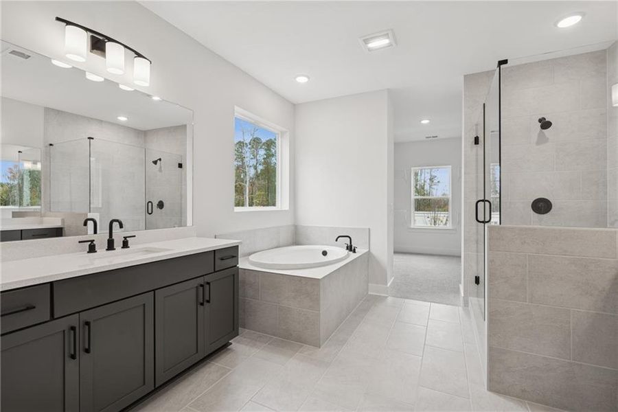 Furnished interior view inside a new home in Settingdown Farms, Cumming (Image 10).