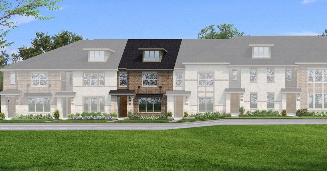 Representative exterior photo of a completed home built from the Holbrook by Mattamy Homes in Bayside, Rowlett, TX (Image 4).