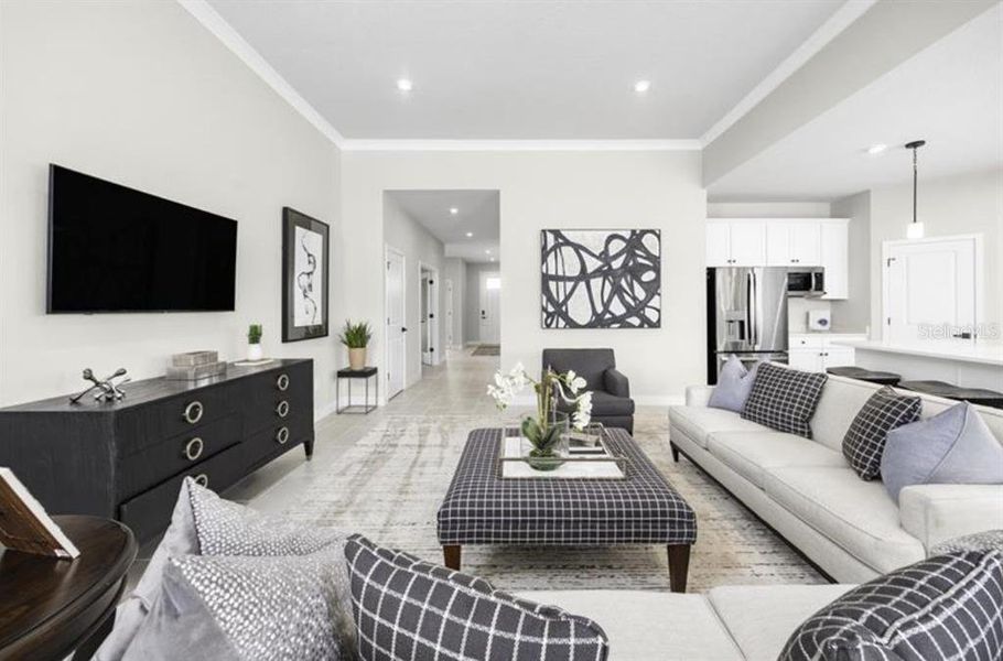 Furnished interior view inside a new home in Malabar Springs, Palm Bay (Image 16).