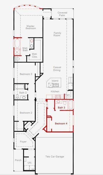 2D floor plan layout of this home in Candela, Richmond, TX (Image 5).