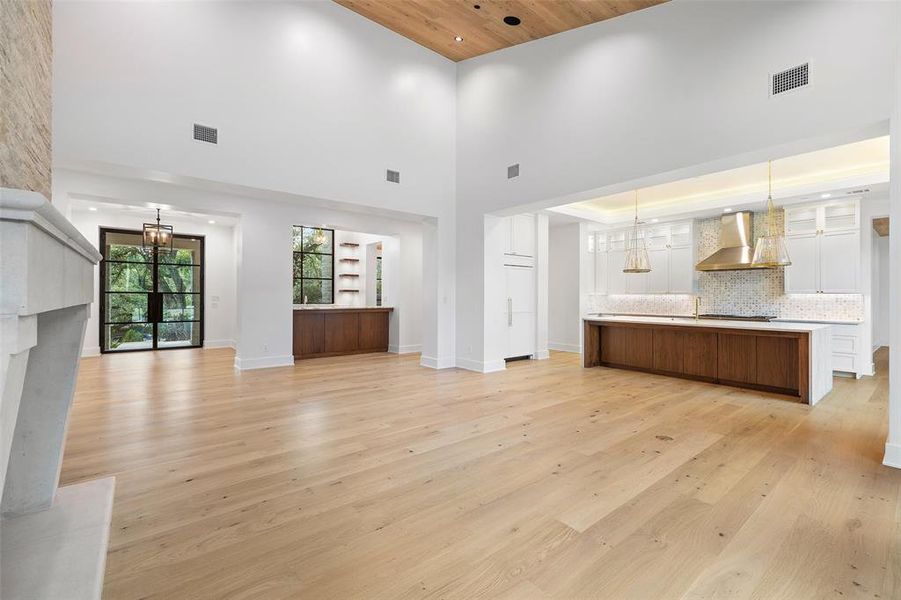 Great Room looking at Kitchen/Bar Area/Entry Way