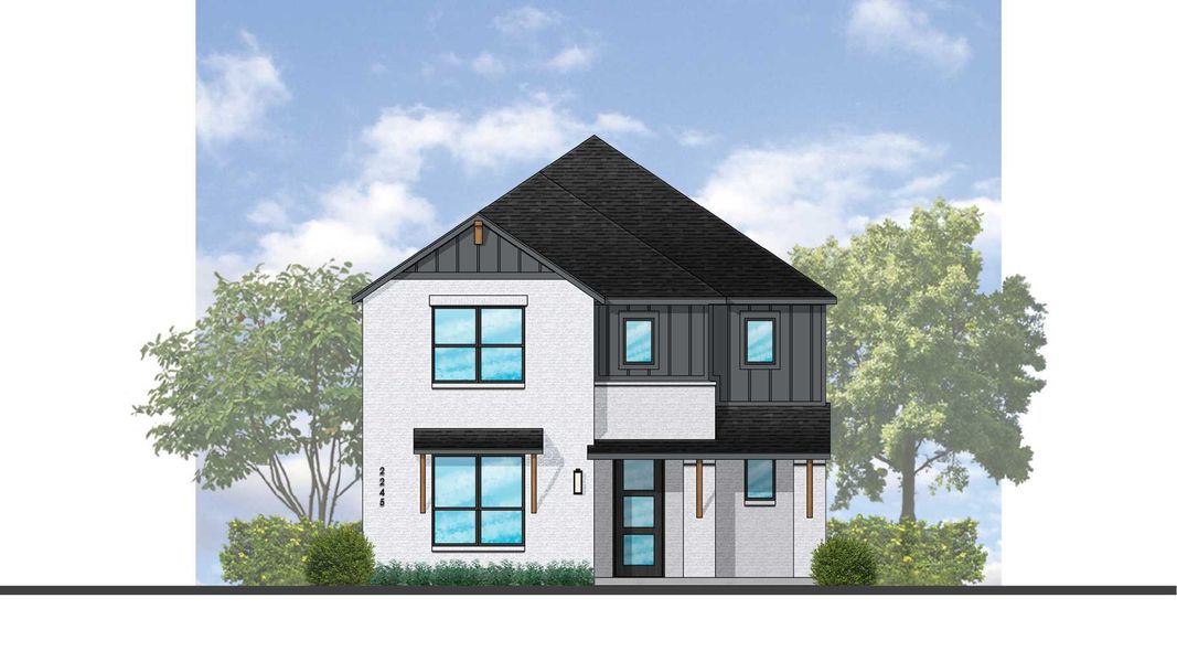 Representative rendering of the exterior for the Chagall Plan by Highland Homes (Image 20).