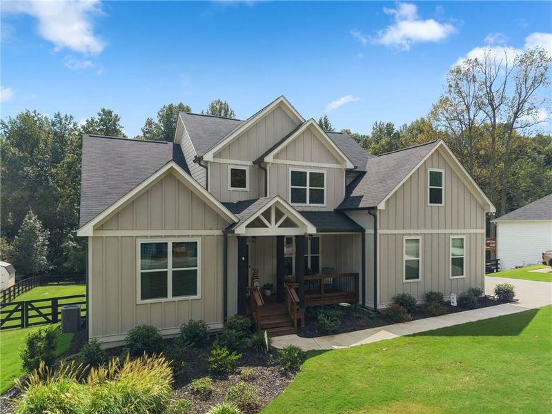 Front exterior of a new home in , Dawsonville, GA, highlighting curb appeal (Image 22).