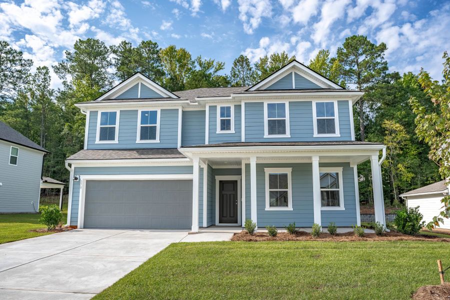 Front exterior of a new home in Carriage Estates, Lexington, SC, highlighting curb appeal (Image 20).