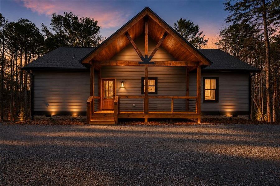 Exterior details and patio area of a home in , Ellijay (Image 22).